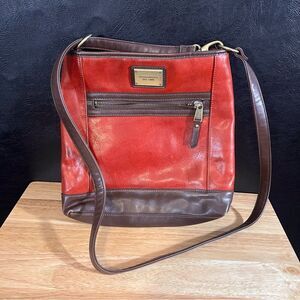 Tignanello Red And Brown Crossbody‎ Purse